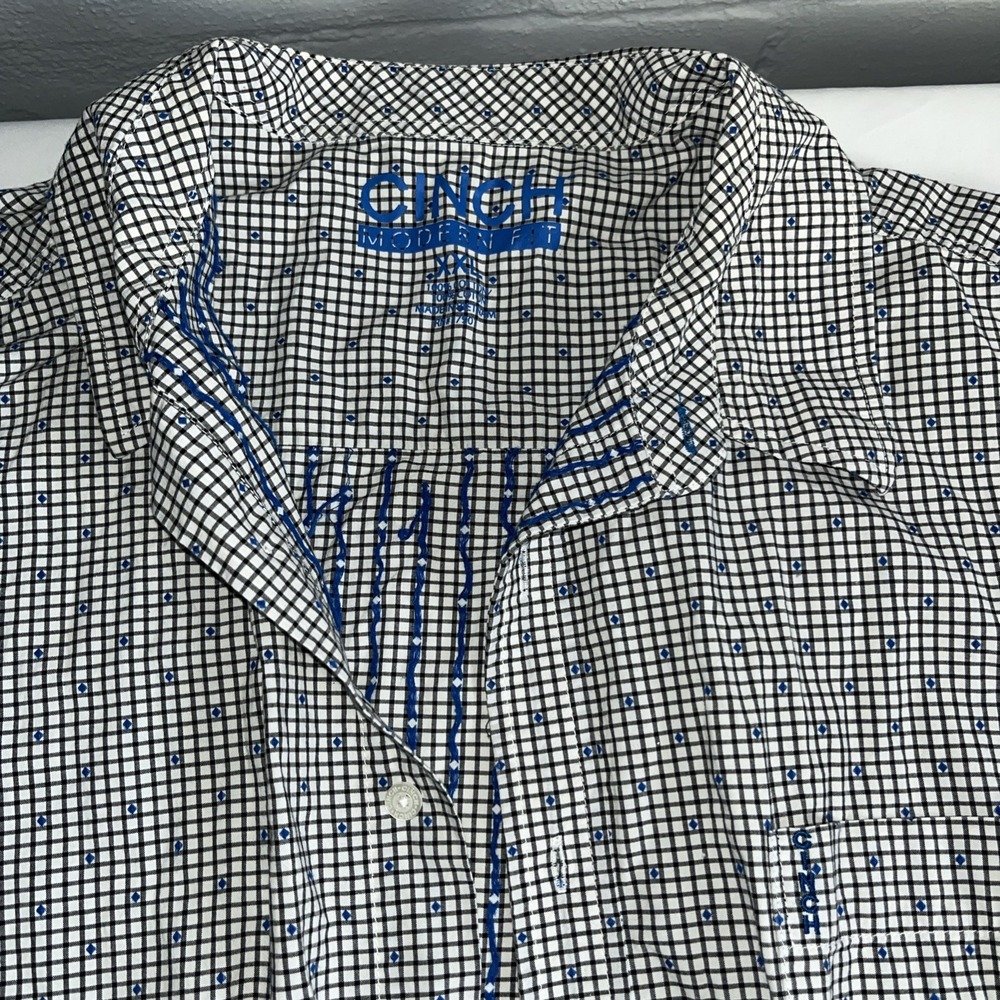 Cinch Men's XXL Button Down Shirt Long Sleeve Preppy Western Cowboy Cotton